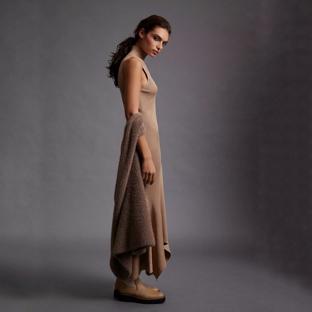 🎈SOLD🎈NWT Anthropologie Cedar Mock Neck Midi Dress - Picture 6 of 11